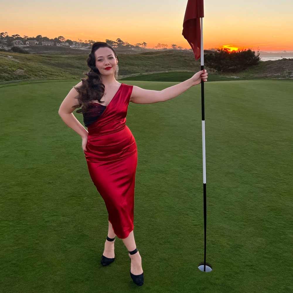 Stop Staring Red One Shoulder Dress